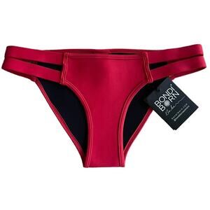 Bondi Born Australian Red Bikini Bottom Swim Size 6